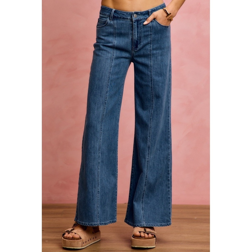 SO ME Seam Detail Mid Rise Stretch Denim Jeans - XL - Picture 6 of 11